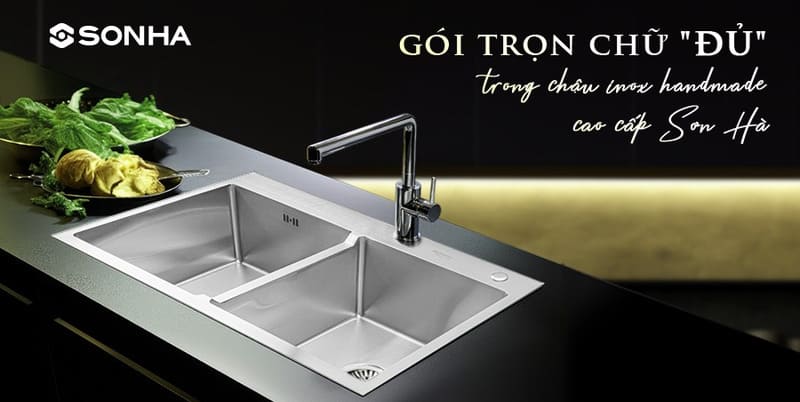 chậu rửa bát inox sơn hà